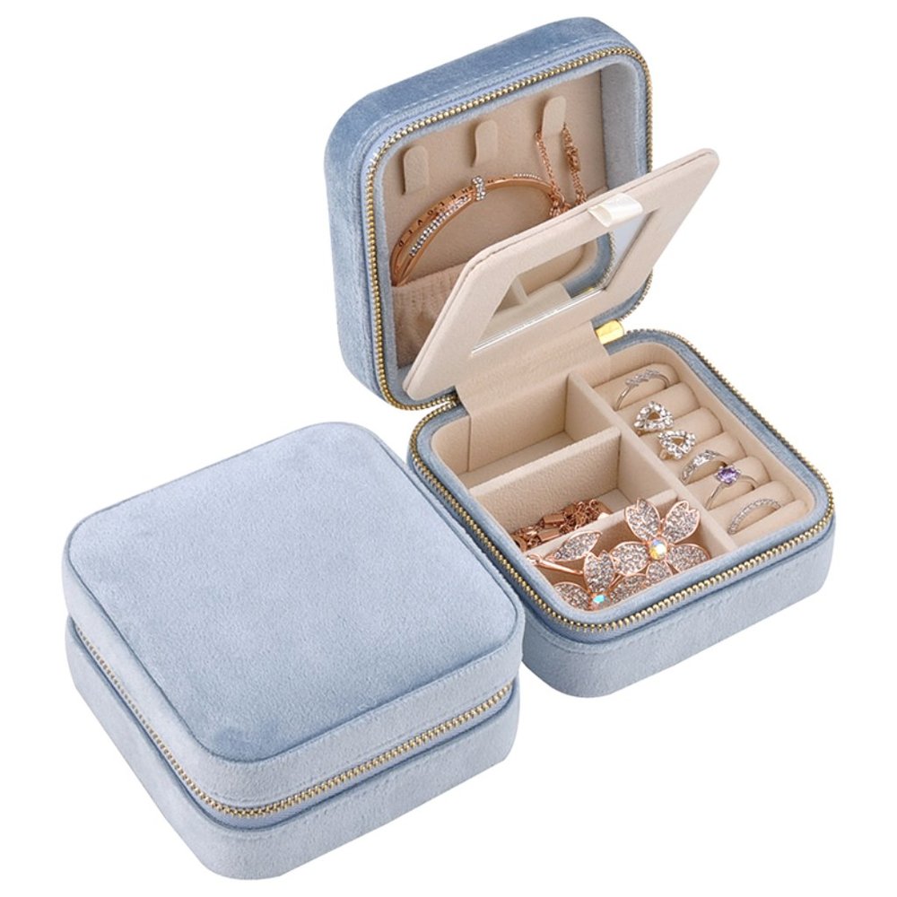 NWT Jewellery Box // Baby Blue + Mirror